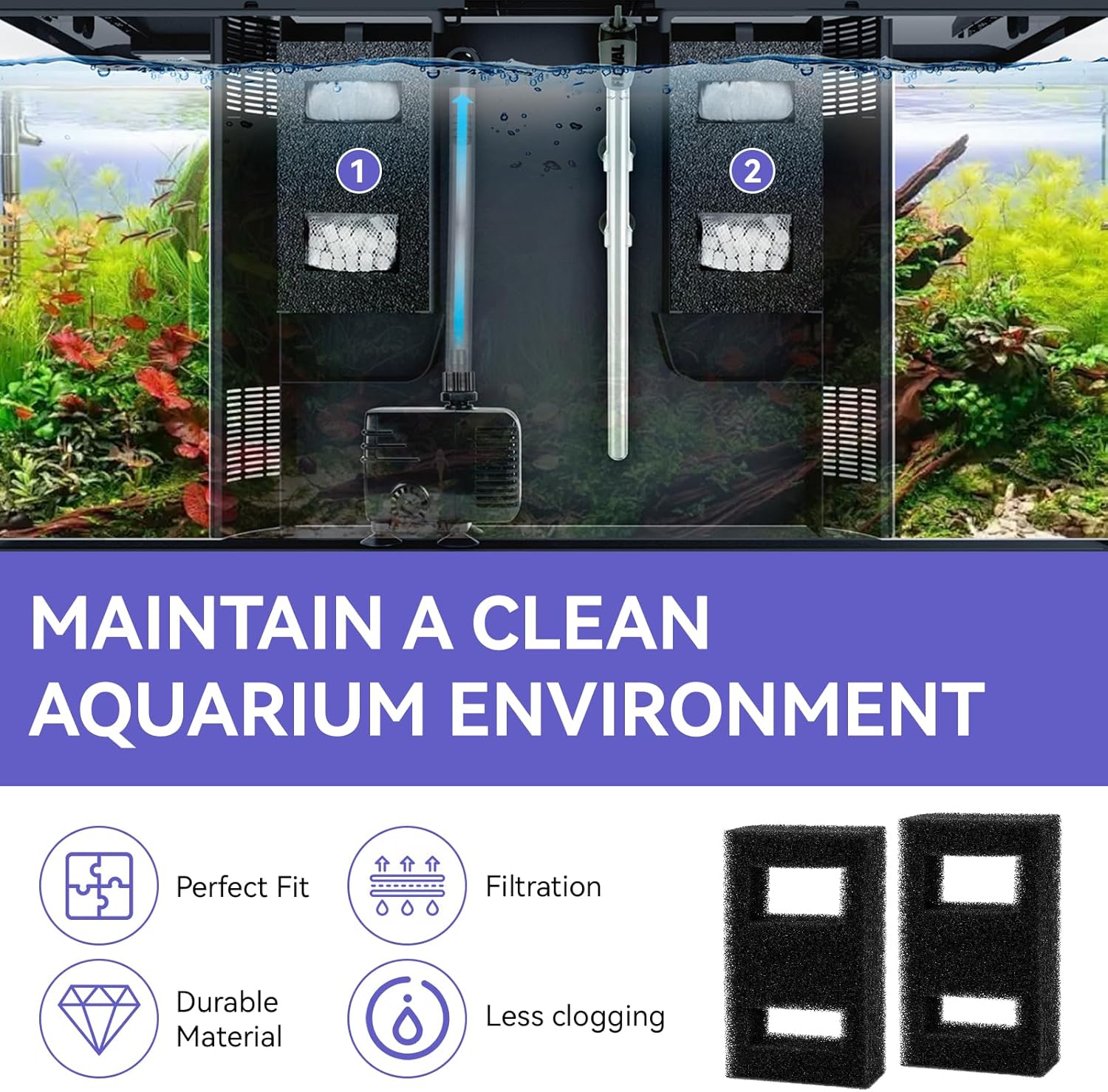 Compatible Foam Filter Block F - Fluval Aquarium Spec recension och pris