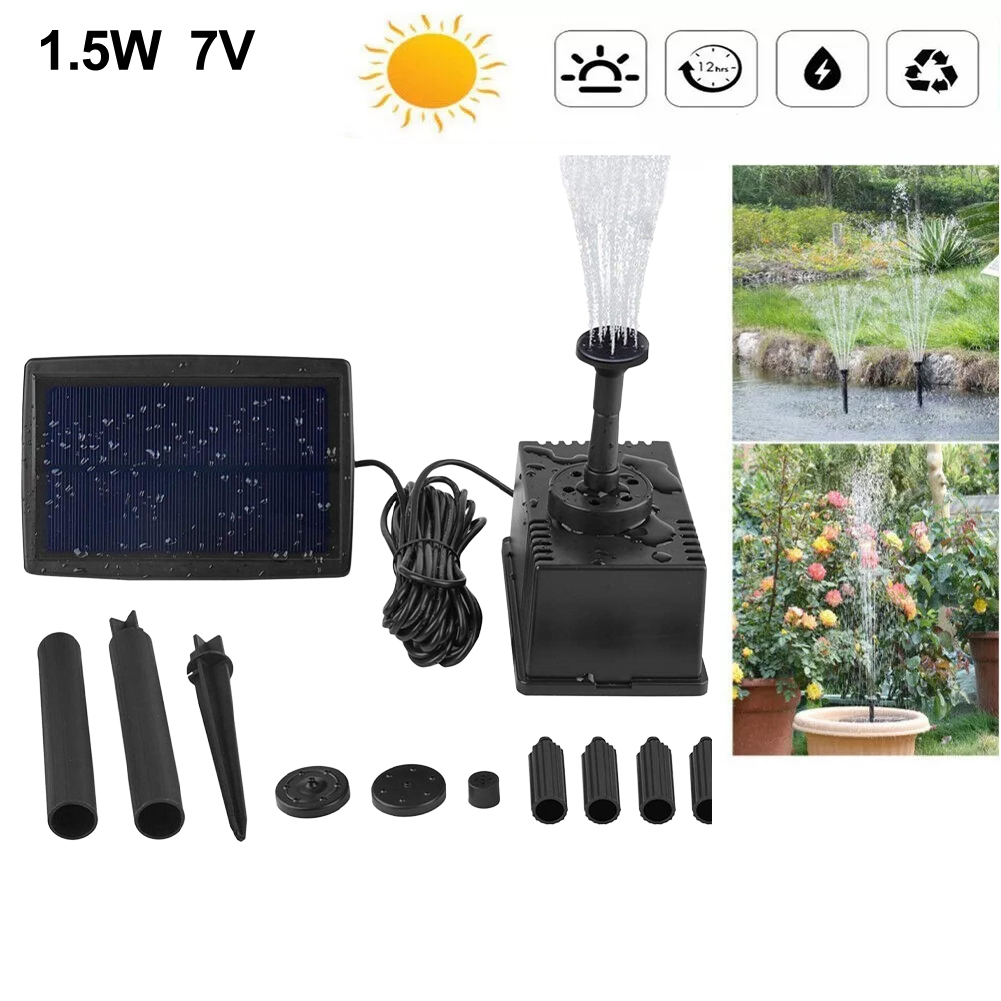 1.5W 7V Solar Fountain Pump Wi - Fish Tank Filter Pump recension och pris